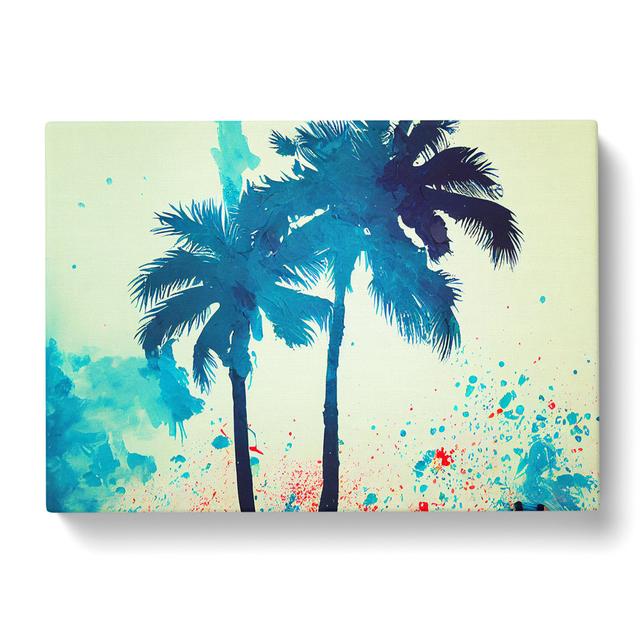 Palm Tree Splash Vol.5 Abstract - Wrapped Canvas Print 17 Stories Size: 35cm H x 50cm W x 3cm D on Productcaster.