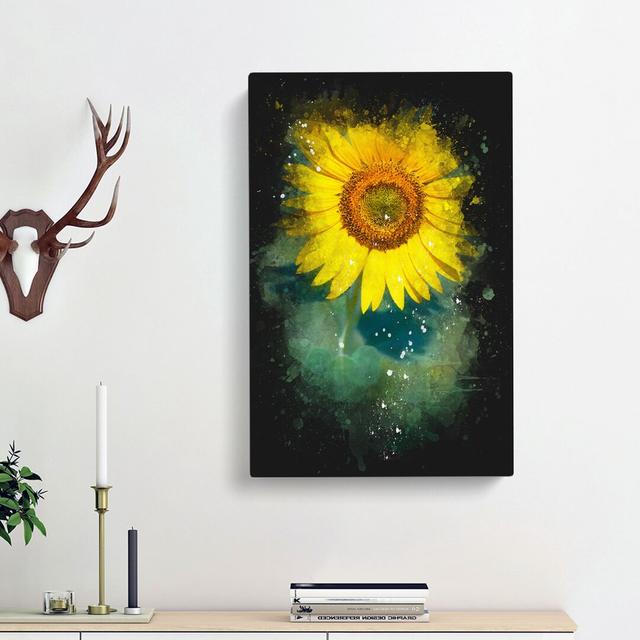 The Sunflower - Wrapped Canvas Print East Urban Home Size: 91cm H x 60cm W x 3cm D on Productcaster.