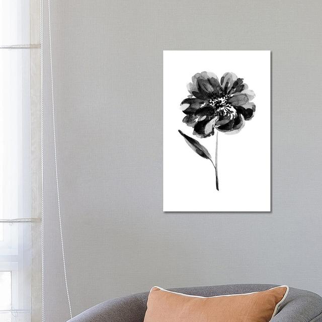 Black Peony by Melissa Selmin - Painting on Canvas Latitude Run Format: Wrapped Canvas, Size: 66.04cm H x 45.72cm W x 3.81cm D on Productcaster.