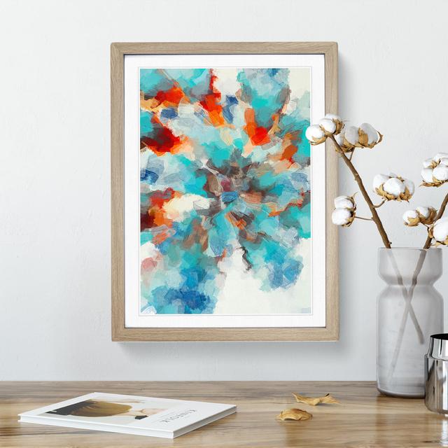 Magnificent Spark Abstract - Picture Frame Painting Metro Lane Size: 64cm H x 46cm W x 2cm D, Frame Colour: Oak on Productcaster.