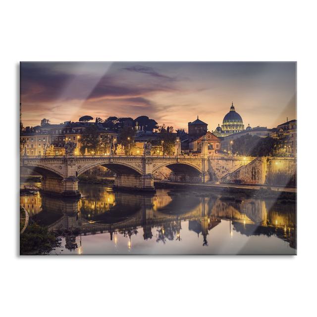 Glasbild Rome St Peter's Cathedral Brayden Studio Größe: 70 cm H x 100 cm B x 0,4 cm T on Productcaster.