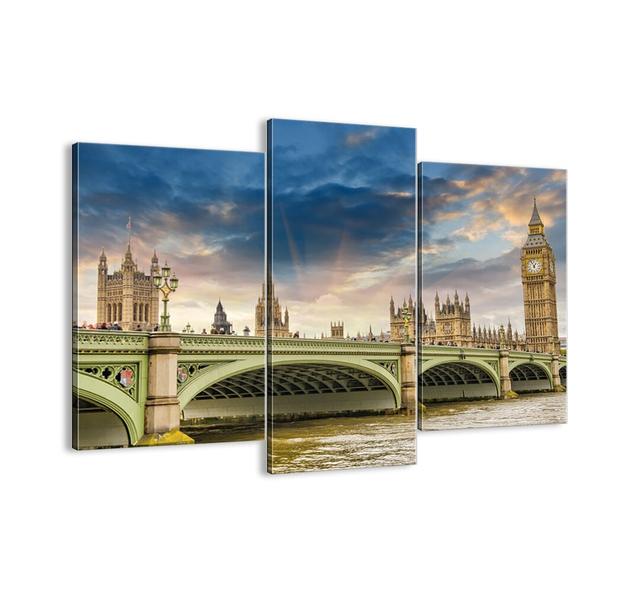 Time Stood in the Empire - 3 Piece Unframed Photograph Print Set on Canvas Brayden Studio Size: 100cm H x 130cm W x 1.8cm D on Productcaster.