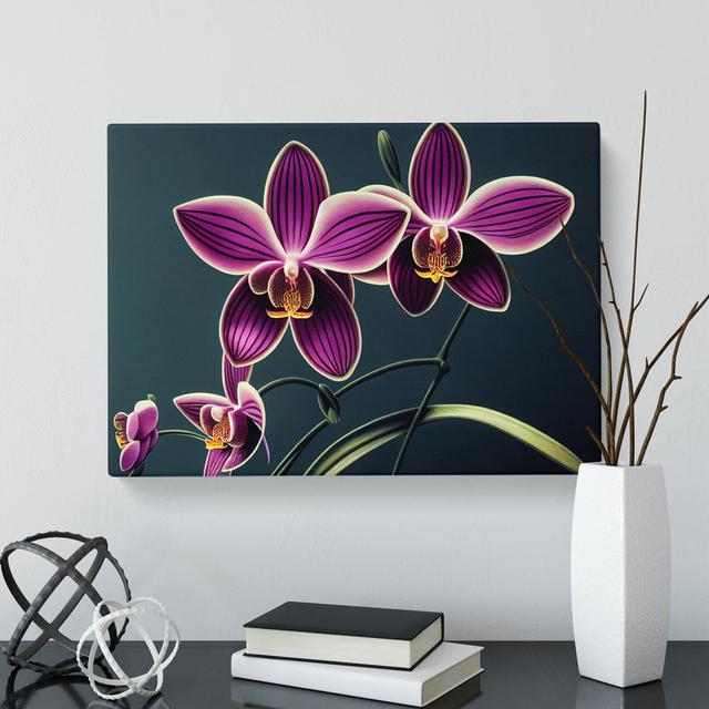 Thrilling Orchid Flowers - Wrapped Canvas Graphic Art ClassicLiving Size: 40cm H x 60cm W x 3cm D on Productcaster.