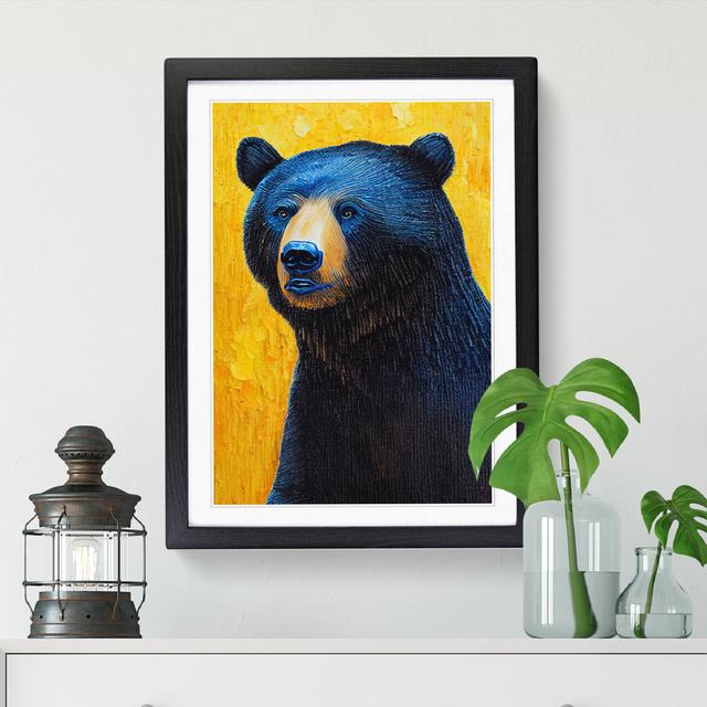 FRM-V0523-223X Bear Palette Knife - Single Picture Frame Print Alpen Home Size: 34cm H x 25cm W x 2cm D, Format: Black Framed on Productcaster.