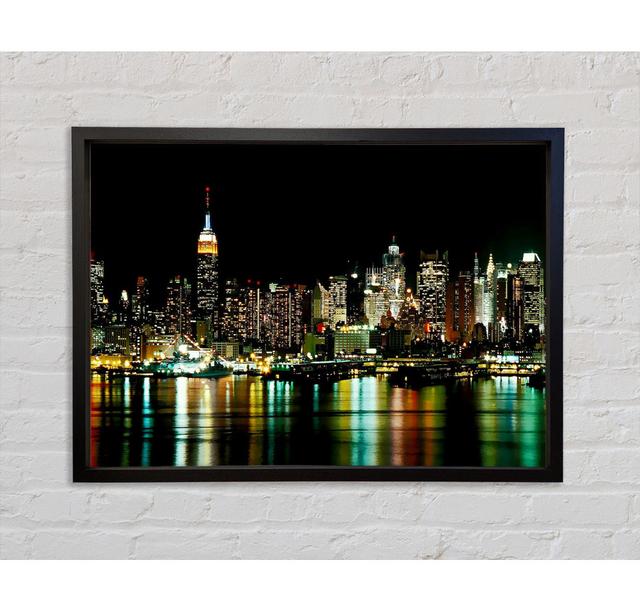 New York City Glow Framed Print Bright Star Size: 100cm H x 141.4cm W on Productcaster.