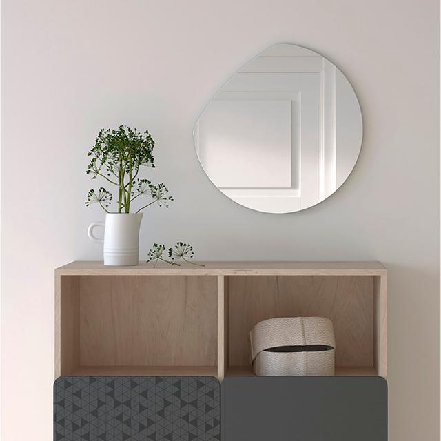 Round Framed Wall Mounted Accent Mirror Metro Lane Finish: Green, Size: 50" x 50" on Productcaster.