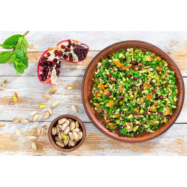 Tabbouleh with Pomegranate by N/A - Wrapped Canvas Photograph 17 Stories Size: 61cm H x 91cm W on Productcaster.