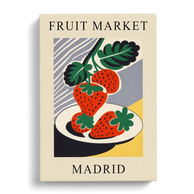 Madrid Fruit Market Exhibition Strawberry George Oliver Size: 60cm H x 40cm W x 3cm D on Productcaster.