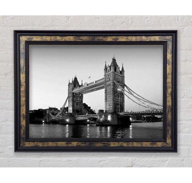 Tower Bridge Evening - Single Picture Frame Art Prints Bright Star Size: 84.1cm H x 142.2cm W x 8cm D on Productcaster.