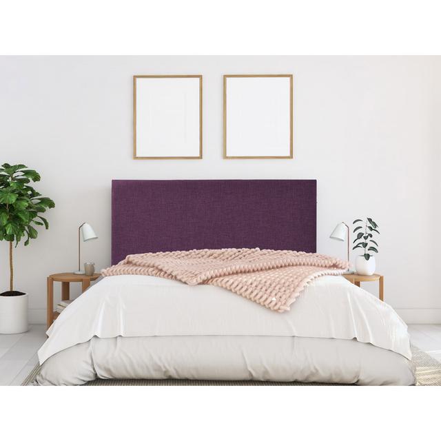 Franda Upholstered Headboard 17 Stories Size: Double (4'6), Colour: Purple on Productcaster.