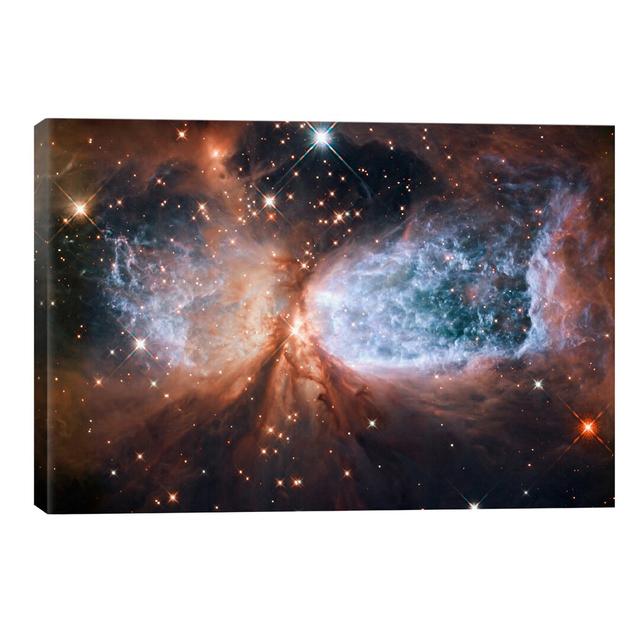 Celestial Snow Angel S106 Nebula (Hubble Space Telescope) - Floater Frame Print on Canvas Ebern Designs Size: 45.72cm H x 66.04cm W x 1.91cm D, Format on Productcaster.