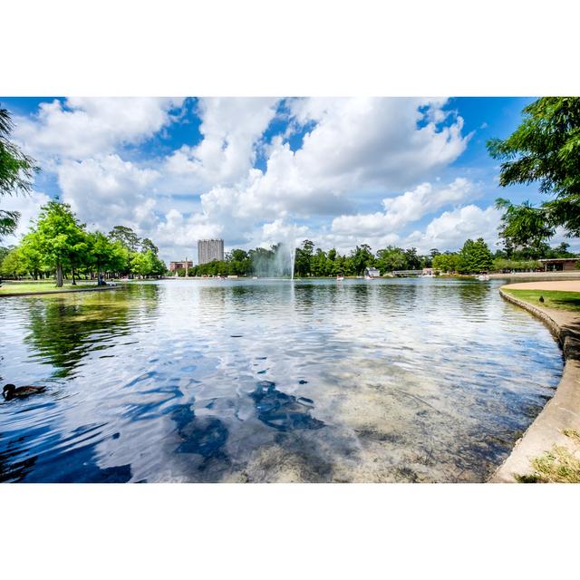 Shyann Lake And Fountain by Ajamils - Wrapped Canvas Print Latitude Run Size: 51cm H x 76cm W x 3.8cm D on Productcaster.