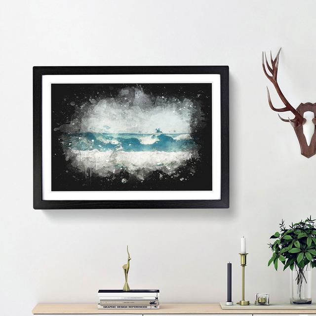 The Rolling Waves - Picture Frame Graphic Art Print East Urban Home Size: 33cm H x 45cm W x 2cm D, Frame Option: Black Framed on Productcaster.