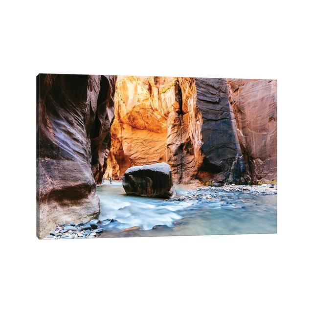 The Narrows, Zion II by Matteo Colombo - Print on Canvas Union Rustic Size: 45.72cm H x 66.04cm W x 1.91cm D, Format: Wrapped Canvas on Productcaster.