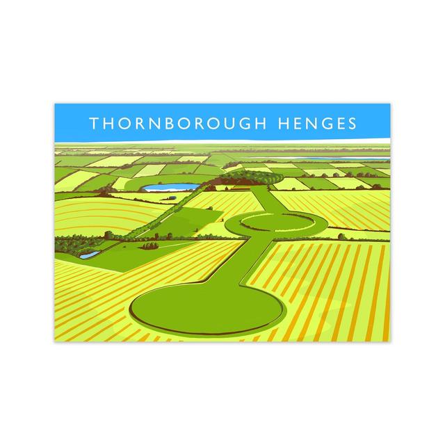 Thornborough Henges by Richard O'Neill - Graphic Art Corrigan Studio Format: Unframed, Size: 30cm H x 42cm W x 1cm D on Productcaster.