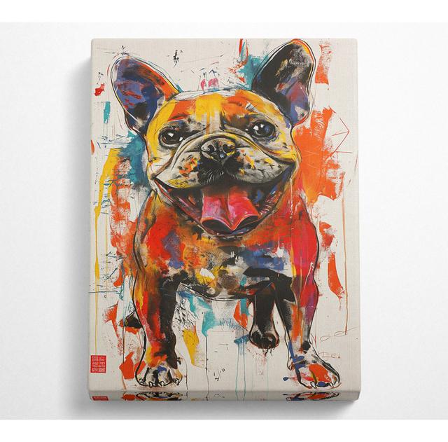 Cheerful Dog - No Frame Art Prints on Canvas Latitude Run Size: 106.6cm H x 66cm W on Productcaster.