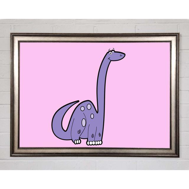 Tall Dinosaur Pink - Single Picture Frame Art Prints Zoomie Kids Size: 21cm H x 29.7cm W on Productcaster.