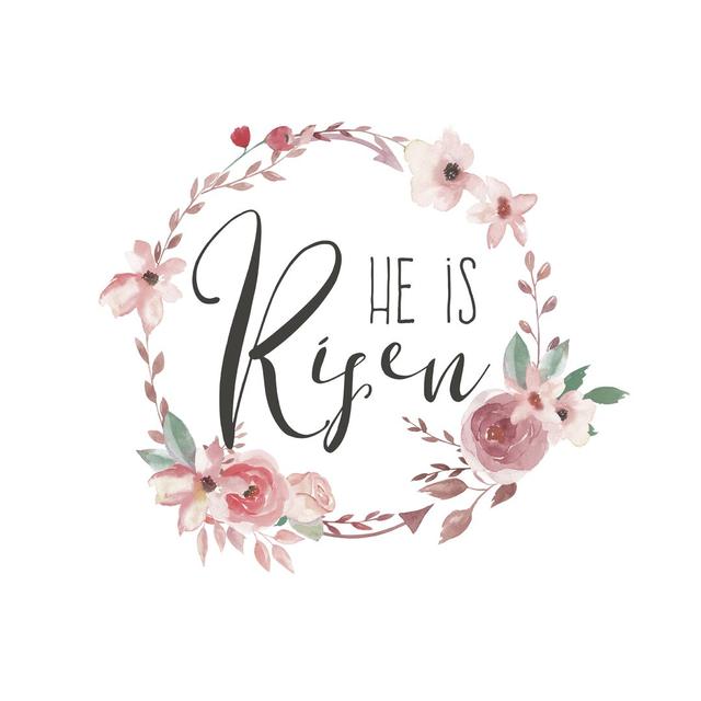 He Is Risen - Wrapped Canvas Typography Maturi Size: 91cm H x 91cm W on Productcaster.