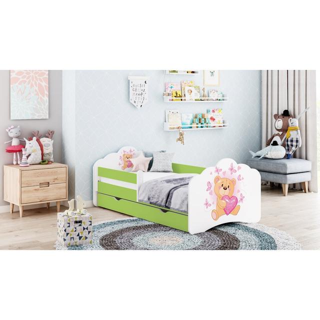 Bett Borges mit Schubladen, 80 x 160 cm Roomie Kidz Farbe (Bettgestell): Grün on Productcaster.