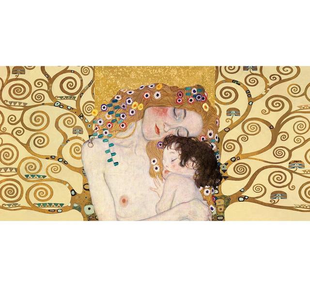 Leinwandbild - Kunstdrucke „Motherhood 1” von Gustav Klimt ClassicLiving Größe: 35 cm H x 70 cm B x 4 cm T on Productcaster.