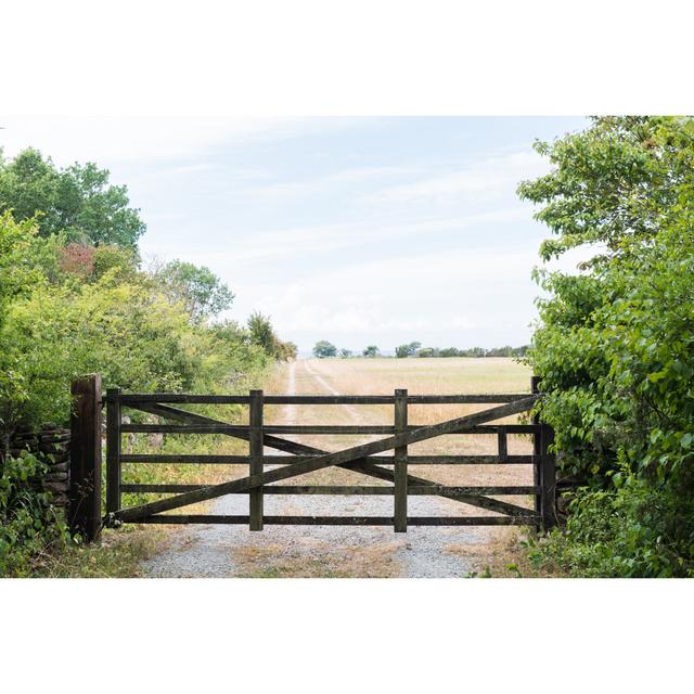 Old Gate - Wrapped Canvas Photograph 17 Stories Size: 51cm H x 76cm W on Productcaster.