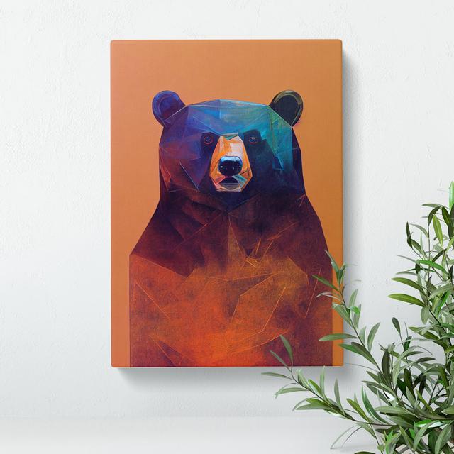 XC1022-5063X Watchful Bear Abstract - Wrapped Canvas Print Alpen Home Size: 60cm H x 40cm W x 3cm D on Productcaster.