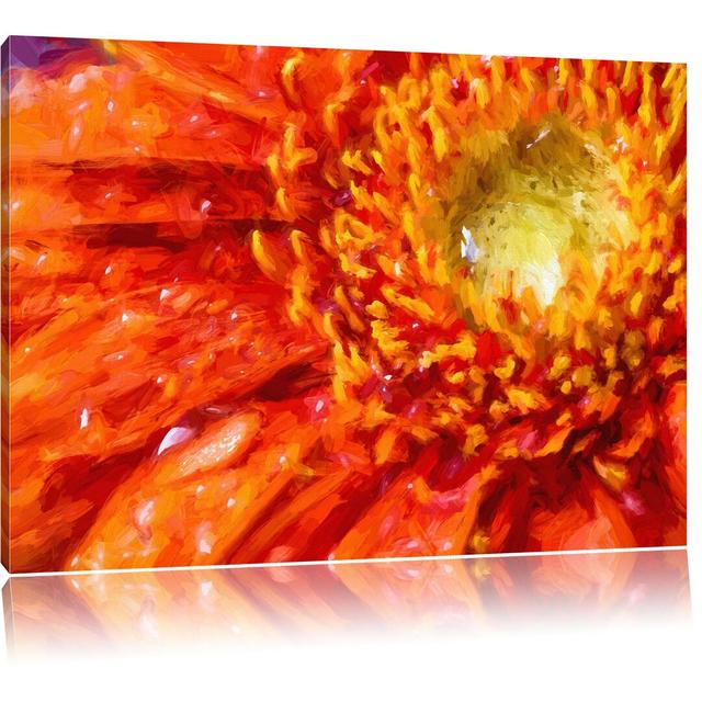 Leinwandbild Red Flower Gerbera East Urban Home Größe: 80 cm H x 120 cm B on Productcaster.