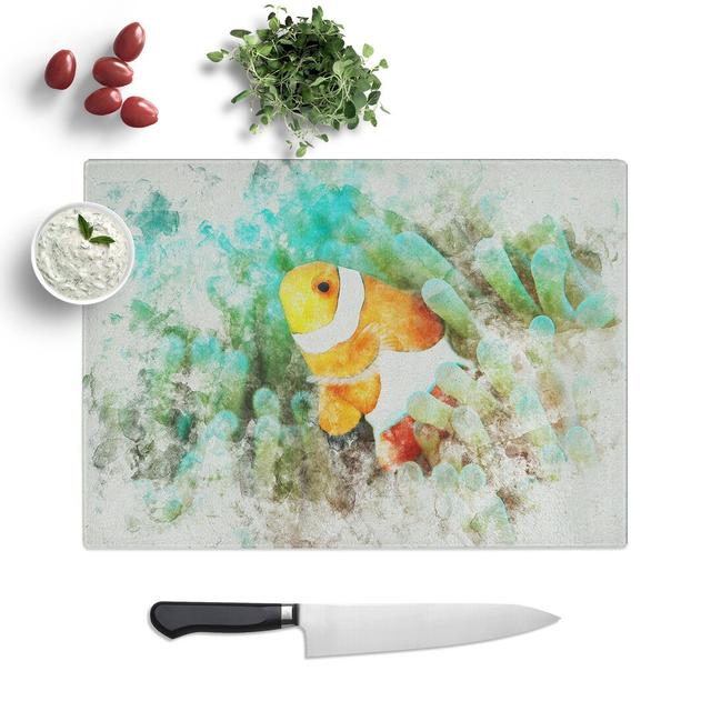 Clownfish Vol.1 Watercolour Chopping Board East Urban Home Size: 0.4cm H x 20cm W x 28.5cm L on Productcaster.