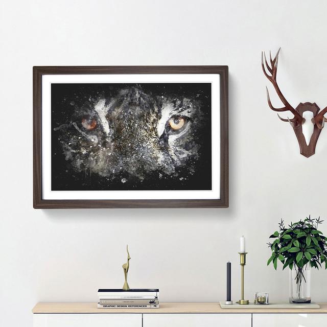 Eye Of The Tiger Paint Splash - Picture Frame Graphic Art East Urban Home Frame Option: Walnut Framed, Size: 62cm H x 87cm W x 2cm D on Productcaster.