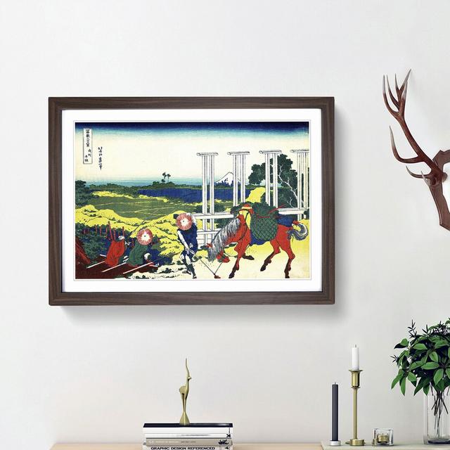 Senju in Musashi Province by Katsushika Hokusai - Picture Frame Painting Print East Urban Home Frame Option: Walnut Framed, Size: 36cm H x 48cm W x 2c on Productcaster.