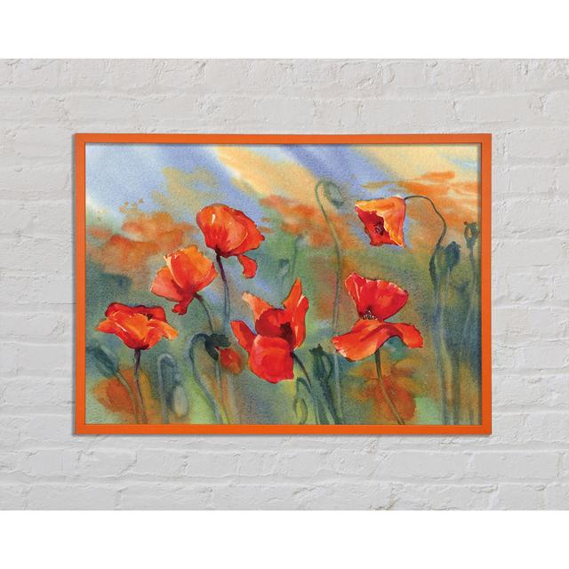 Castres Poppy Abstract - Single Picture Frame Art Prints Ophelia & Co. Size: 42cm H x 59.7cm W x 2cm D on Productcaster.