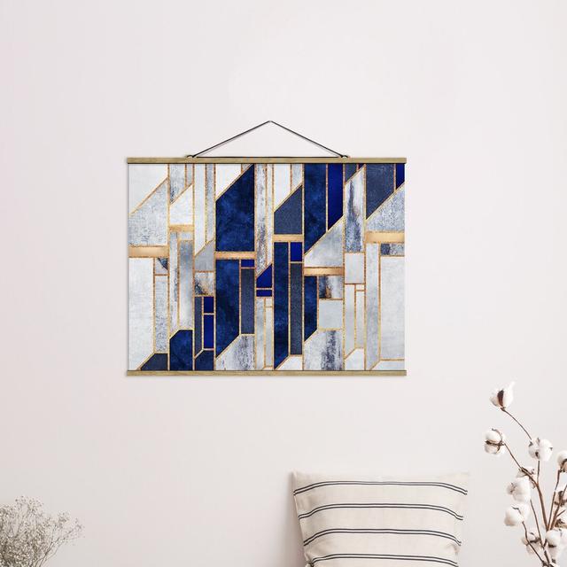 Geometric Shapes with Gold by Elisabeth Fredriksson - Graphic Art Print Canora Grey Size: 75cm H x 100cm W x 0.3cm D on Productcaster.