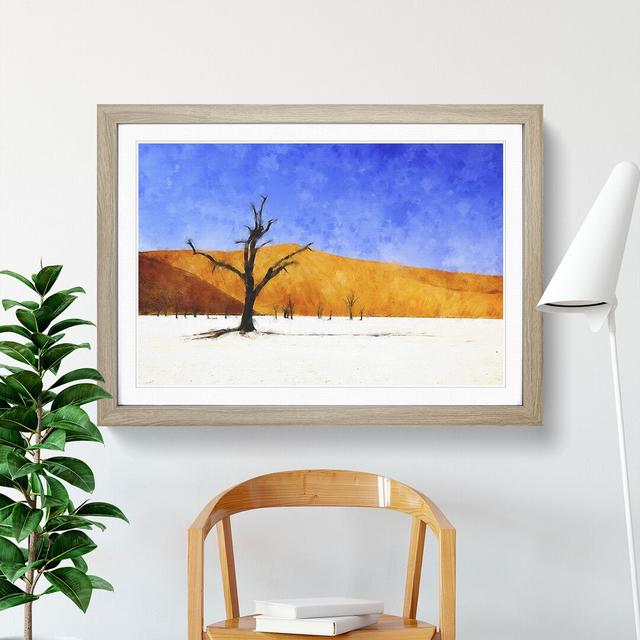 Trees in the Namibia Desert - Picture Frame Graphic Art East Urban Home Size: 36cm H x 48cm W x 2cm D, Frame Option: Oak on Productcaster.