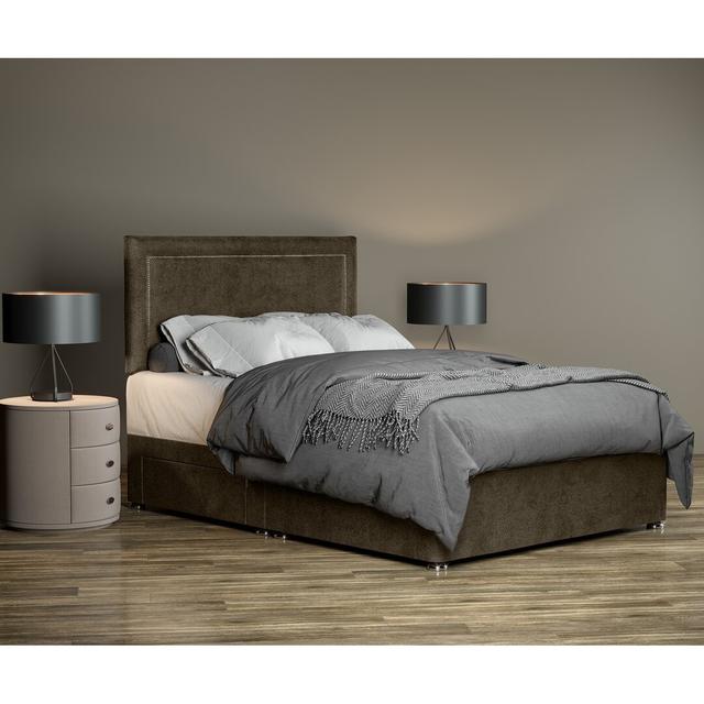 Ibsen Divan Bed Base 17 Stories Size: Single (3'), Colour: Mushroom on Productcaster.