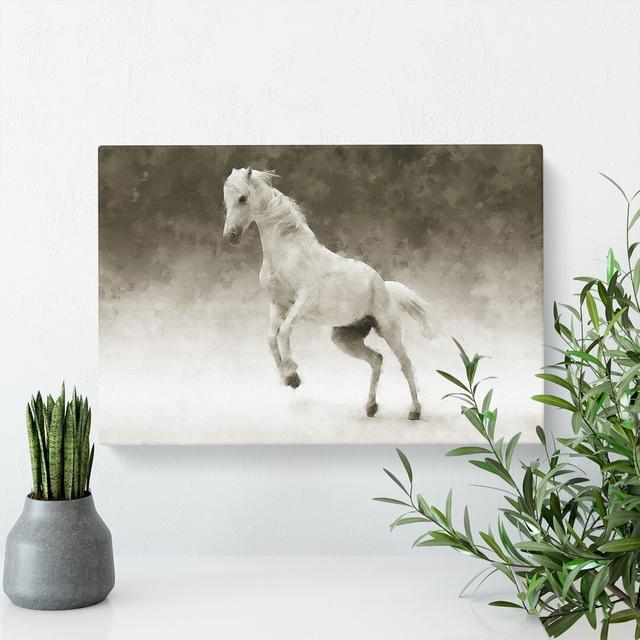 White Horse Vol.1 - Wrapped Canvas Graphic Art East Urban Home Size: 50cm H x 76cm W x 3cm D on Productcaster.