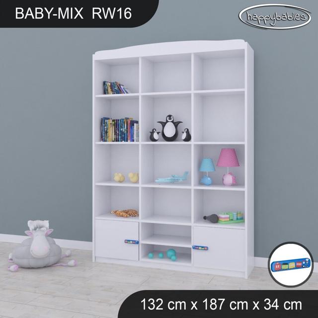 Baby Mix 132Cm Cube Unit Happy Babies Colour: White/Blue on Productcaster.