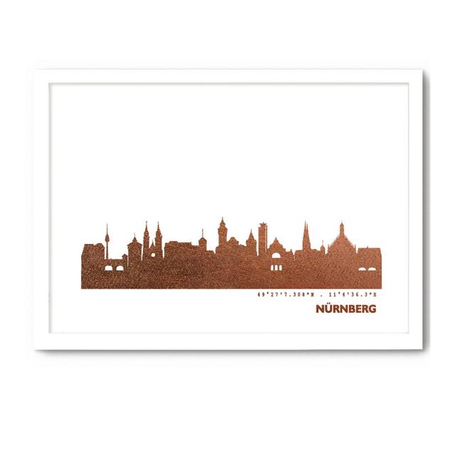 Gerahmtes Poster Nuremberg Skyline Brayden Studio Größe: 23.5cm H x 33.5cm W x 4cm D on Productcaster.