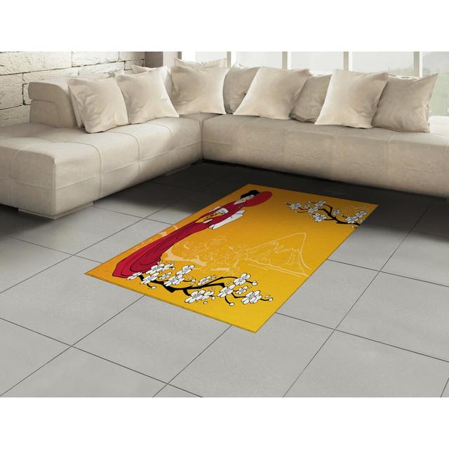 Wilmer Flatweave Earth/Yellow/Maroon Rug Bloomsbury Market Rug Size: Rectangle 120 x 180cm on Productcaster.