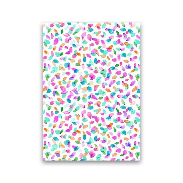 Minimal Flower Petals Pink - Print 17 Stories Frame Option: No Framed, Size: 84cm H x 60cm W x 1cm D on Productcaster.