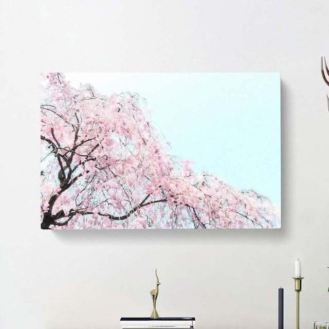 Pink Cherry Blossom Tree - Wrapped Canvas Painting Print East Urban Home Size: 50cm H x 76cm W x 3cm D on Productcaster.