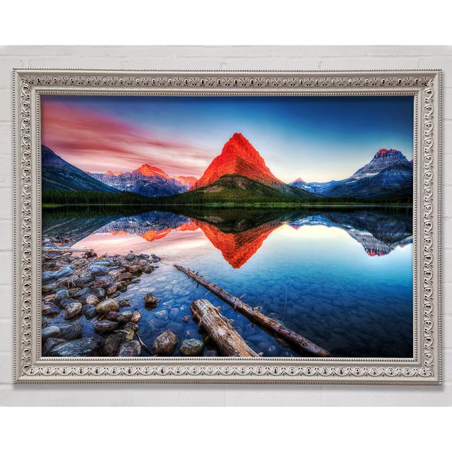 Reflections Of The Mountain Peak Lake - Print Bright Star Size: 84.1cm H x 118.9cm W x 3cm D on Productcaster.