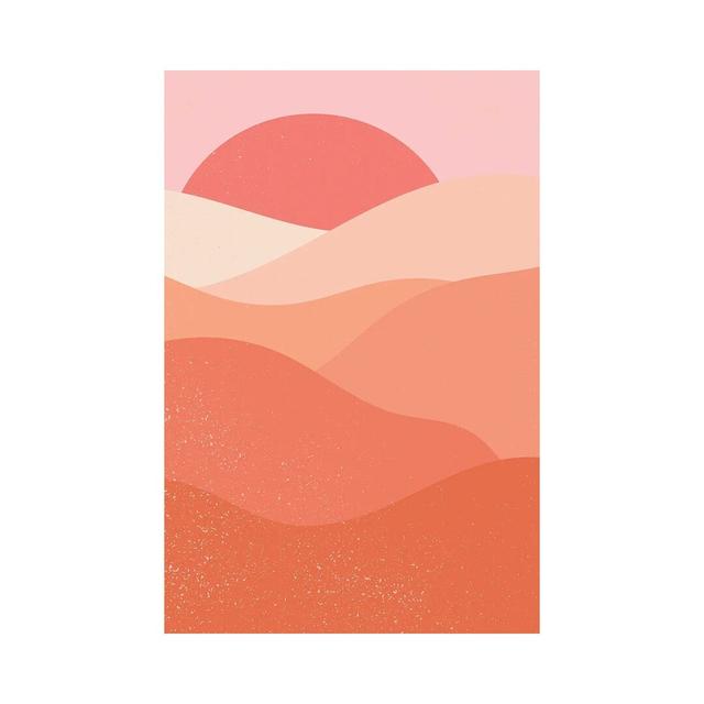 Pastel Red Sunset by EnShape - Wrapped Canvas Print Metro Lane Size: 30.48cm H x 20.32cm W x 1.91cm D on Productcaster.