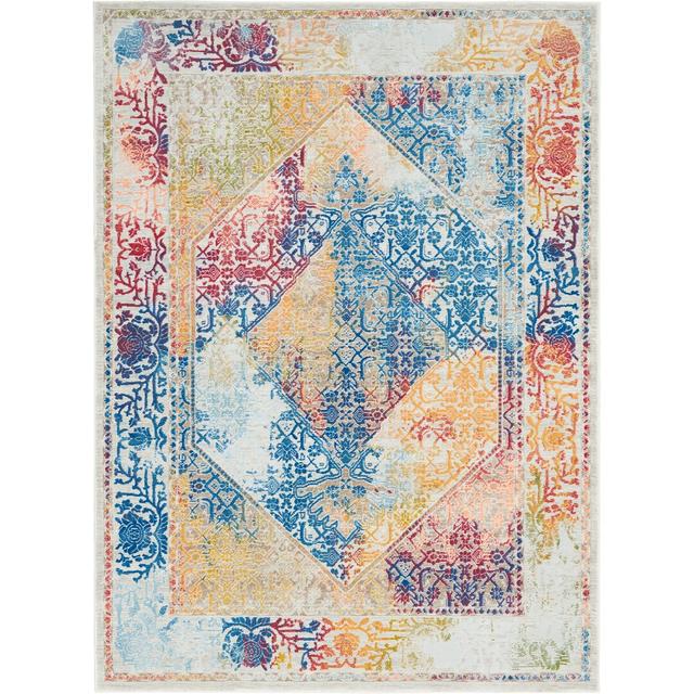 Holbeach Yellow/Blue/Red Rug World Menagerie Rug Size: Rectangle 160 x 229cm on Productcaster.