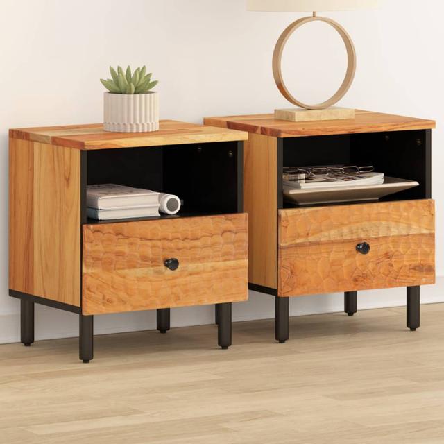 Bedside Table (Set of 2) Alpen Home Colour: Brown on Productcaster.