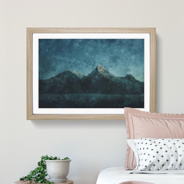 Annapurna Massif Mountains Painting East Urban Home Size: 24cm H x 33cm W x 2cm D, Format: Oak on Productcaster.