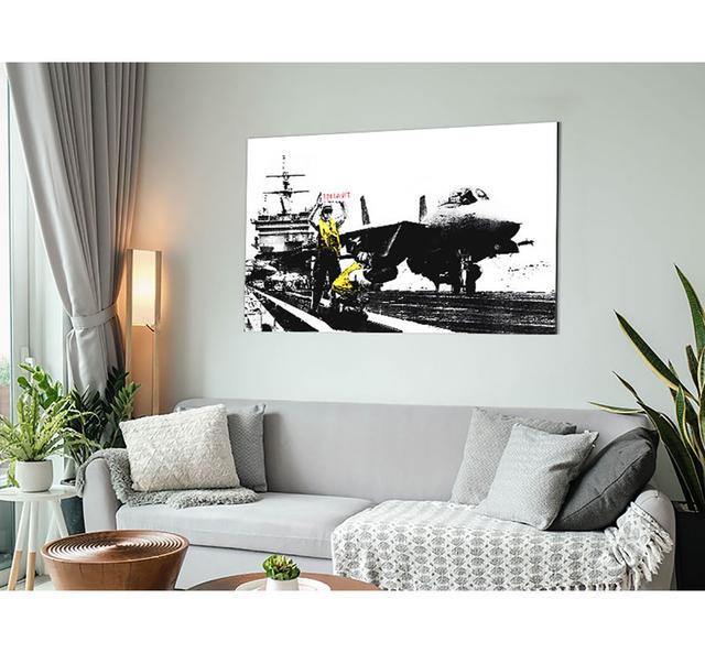 Navy Applause - Unframed Painting on Metal Borough Wharf Format: Acrylic, Size: 29.7cm H x 42cm W on Productcaster.