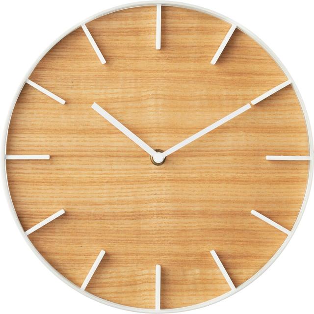 Rin Silent Wall Clock Yamazaki Colour: Beige/White on Productcaster.