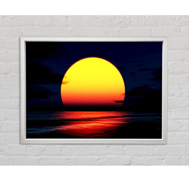 Huge Golden Sun Over Ocean - Print Bright Star Size: 59.7cm H x 84.1cm W x 3.3cm D on Productcaster.