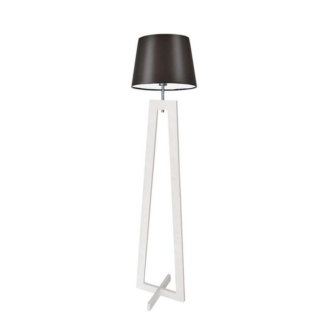 160 cm Bodenlampe Pip ModernMoments Schirmfarbe: Braun, Gestellausführung: Weiß on Productcaster.