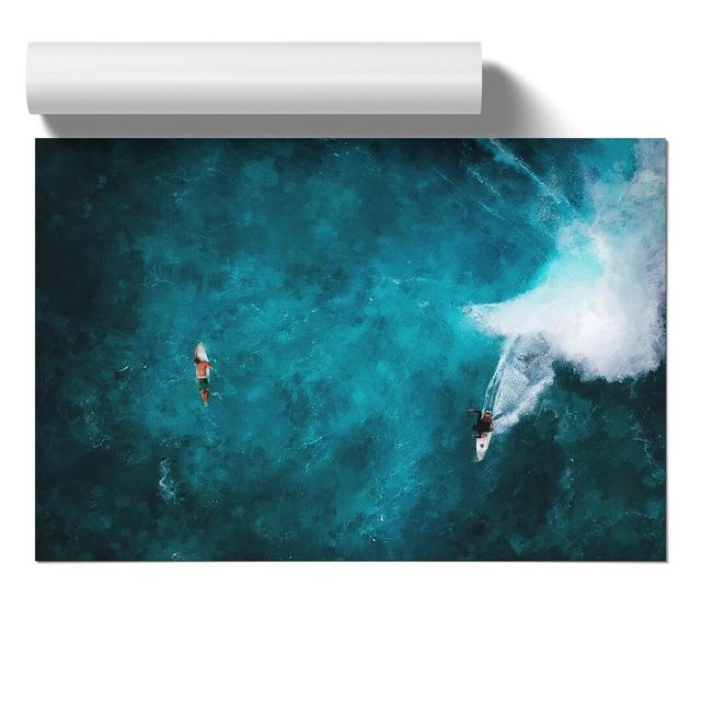 Surfers in Hawaii - Unframed Graphic Art East Urban Home Size: 42cm H x 59cm W x 0.1cm D on Productcaster.